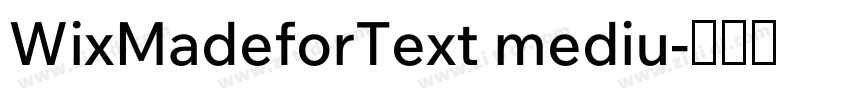 WixMadeforText mediu字体转换